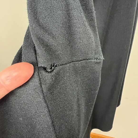 Comfy USA Tunic Top Women Large Black Long Sleeve Button Cuff High Low Lagenlook - Picture 11 of 13